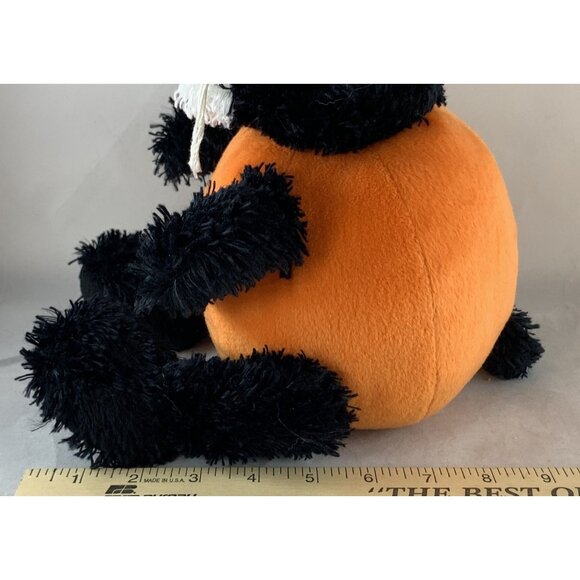 Halloween Plush Black Cat In Pumpkin Costume By PBC International Jack-o-Lantern - Picture 11 of 11